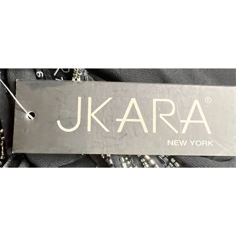 J Kara Women's Beaded Two Piece Jacket Dress in Black NWT Size 6 - Picture 7 of 8